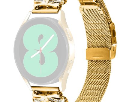 20mm Butterfly Milanese Band Samsung Galaxy Watch4   Watch4 Classic   Watch4 Active   Watch 5   Watch 5 Pro   Watch 5 Active Replace Strap - Gold Online