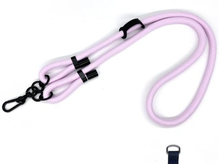 Adjustable Polyester Rope Phone Strap with High-Grade Patch Pink Supply