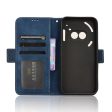 Modern-styled leather wallet case for Nothing Phone (2a) - Blue For Cheap