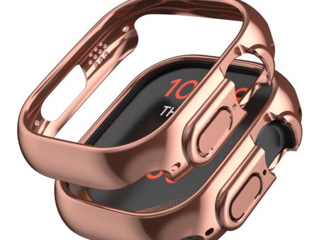 Apple Watch Series 9   8   7 41mm Watch Protective Cover Electroplated Hard Bump Resistant Case - Rose Gold Hot on Sale