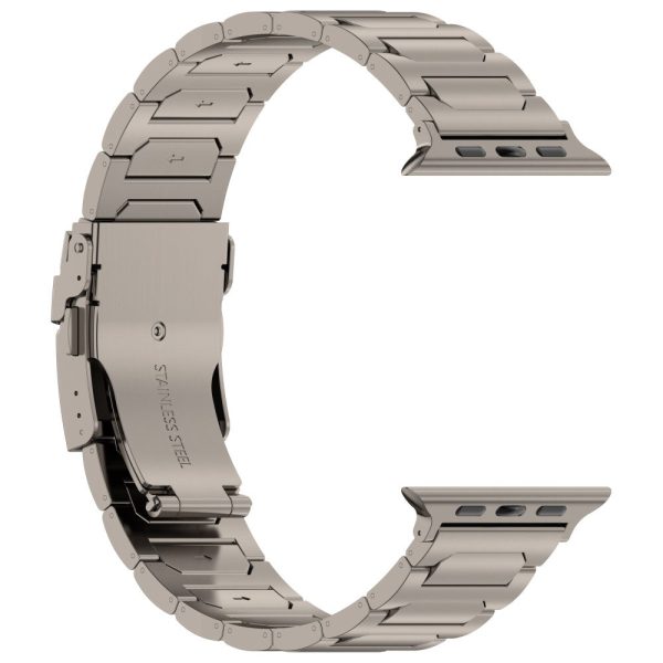 Apple Watch Series 49mm - 45mm - 44mm - 42mm 3 Titanium Metal Watch Band - Titanium Online