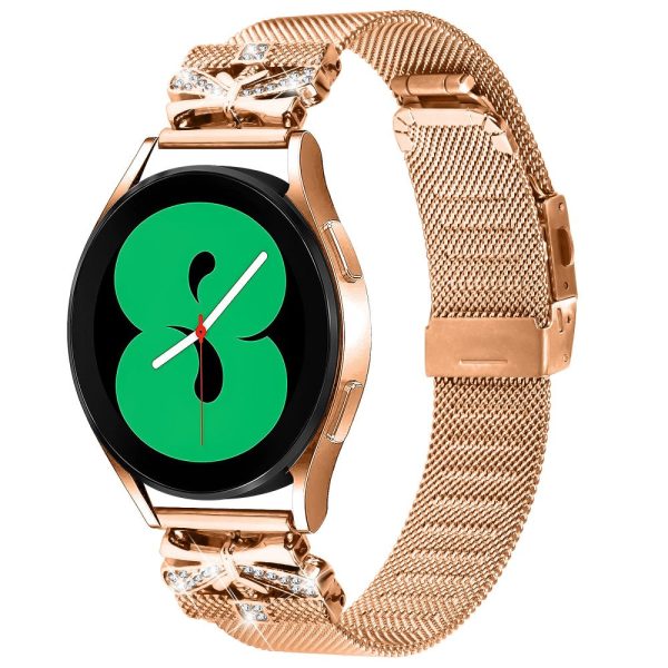 20mm Butterfly Milanese Band Samsung Galaxy Watch4   Watch4 Classic   Watch4 Active   Watch 5   Watch 5 Pro   Watch 5 Active Replace Strap - Rose Gold Online Hot Sale