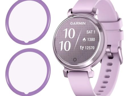 2pc   Pack Garmin Lily 2 Screen Protector Purple Light PMMA Clear Watch Film - Purple Edge For Sale