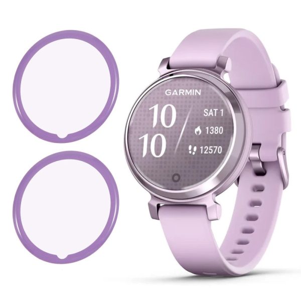 2pc   Pack Garmin Lily 2 Screen Protector Purple Light PMMA Clear Watch Film - Purple Edge For Sale