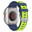 Apple Watch Series 49mm - 45mm - 44mm - 42mm Sports Silicone Band - Blue+Lime For Discount