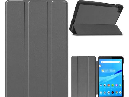 Lenovo Tab M7 litchi leather flip case - Grey Discount