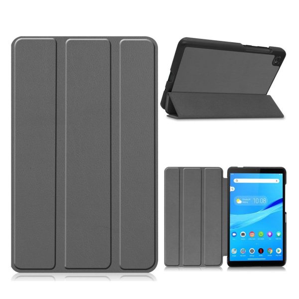 Lenovo Tab M7 litchi leather flip case - Grey Discount