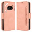 Modern-styled leather wallet case for Nothing Phone (2a) - Pink Supply