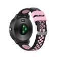 20mm Garmin Vivoactive 3 dual-color silicone watch band - Black   Pink Hole on Sale