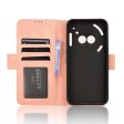 Modern-styled leather wallet case for Nothing Phone (2a) - Pink Supply