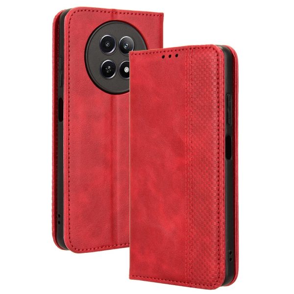 Bofink Vintage Infinix Smart 8 Pro   Realme 12 leather case - Red For Sale