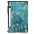 Lenovo Tab P11 Pro (2nd Gen) tri-fold pattern leather case - Apricot Blossom Online Hot Sale