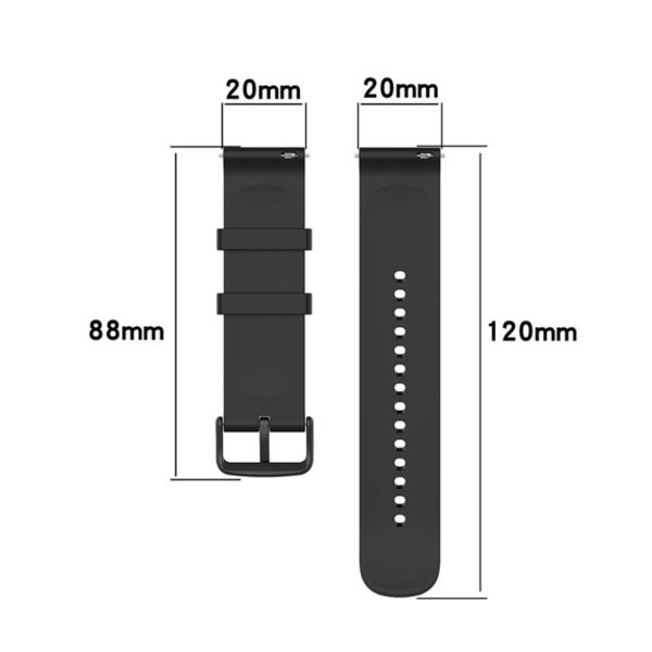 20mm Universal silicone replacement watch strap - Blue Online now