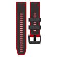 26mm dual color silicone watch strap for Garmin watch - Black   Red Discount