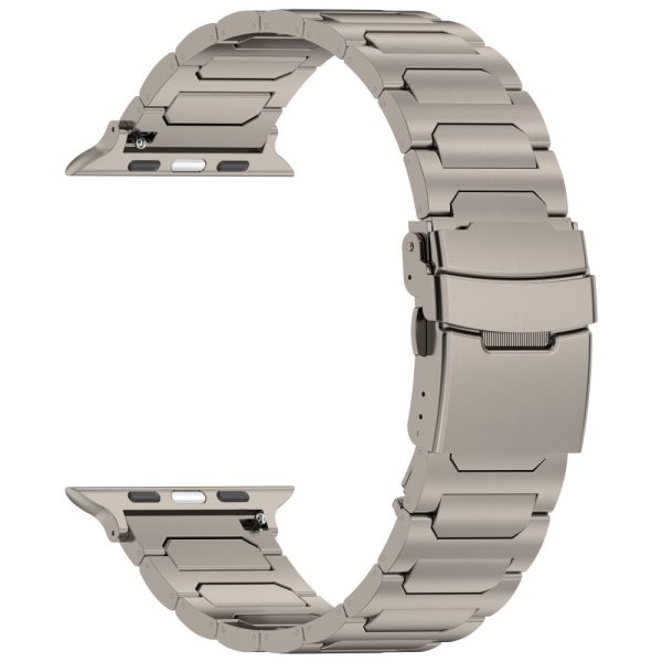 Apple Watch Series 49mm - 45mm - 44mm - 42mm 3 Titanium Metal Watch Band - Titanium Online