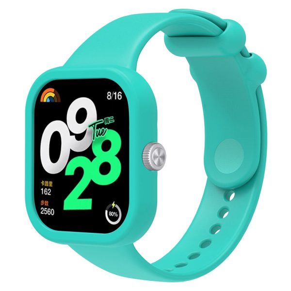 Xiaomi Redmi Watch 4 Silicone Watch Band Wrist Strap with Watch Case - Mint Green Fashion