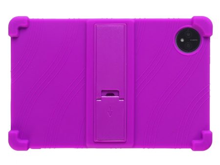 Blackview Tab 80 10.1 (2023) Tablet Case Bump Resistant Kickstand Soft Silicone Protective Cover - Purple Hot on Sale