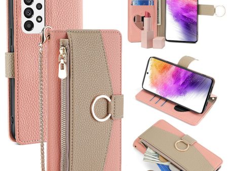 ZTE Blade A73 vegan leather purse-case - Pink Online Hot Sale