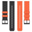 20mm Universal dual color football pattern style strap - Orange   Black Cheap