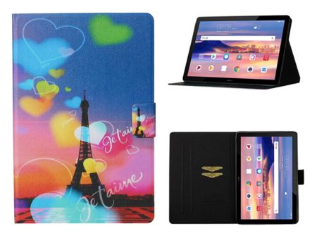 Huawei MediaPad T3 10 cool pattern leather flip case - Eiffel Tower For Cheap