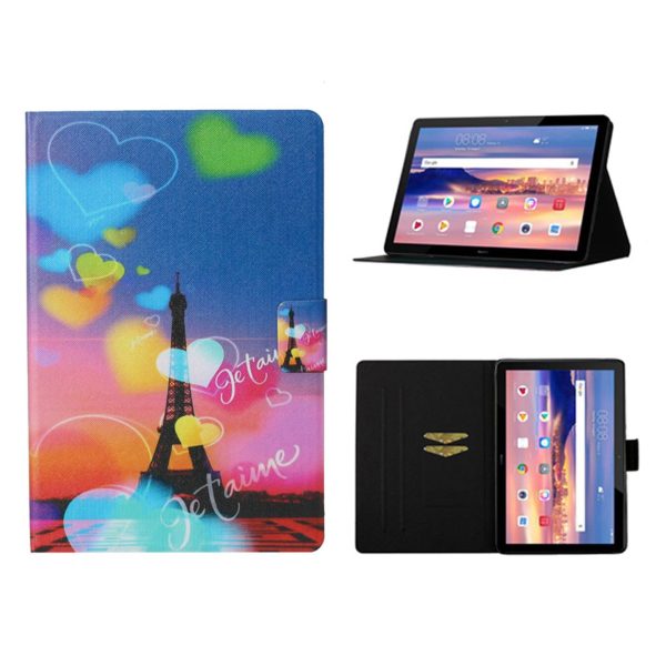 Huawei MediaPad T3 10 cool pattern leather flip case - Eiffel Tower For Cheap