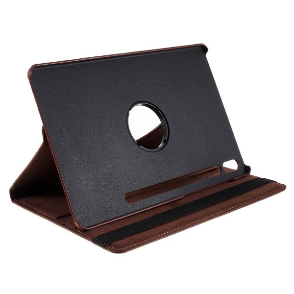 Samsung Galaxy Tab S9   S8 Tablet Case with Rotary Stand - Brown with Elastic Band Online