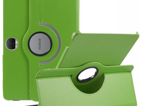 Honor Pad 9 Case Scratch-resistant Vegan Leather Tablet Cover with Rotating Stand - Green For Cheap