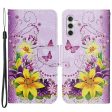 Wonderland Samsung Galaxy A14 flip case - Yellow Flowers   Butterflies Hot on Sale