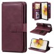 10-slot wallet case for Motorola Moto G73 - Wine Red Discount