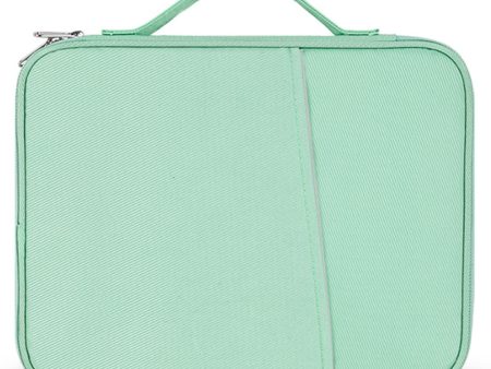 180 Degree Opening 13-  Laptop Handbag Waterproof Nylon Scratch Resistant Carrying Pouch - Green Online now