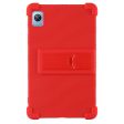 Blackview Tab 60 Silicone Tablet Case Scratch-resistant Back Cover with Bump Resistant Kickstand - Red For Sale