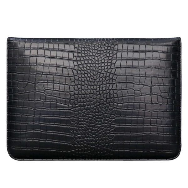 11-12   Laptop Sleeve Vegan Leather Crocodile Texture Stand Laptop Case Bag - Black Cheap