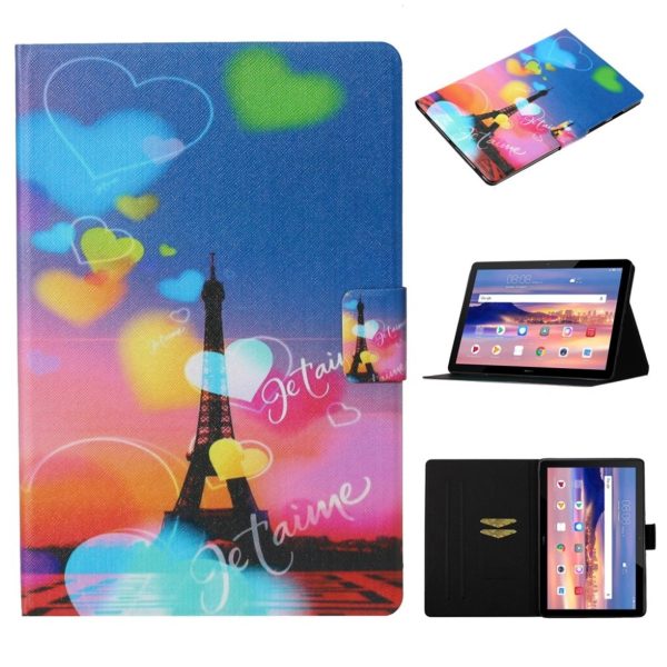 Huawei MediaPad T3 10 cool pattern leather flip case - Eiffel Tower For Cheap