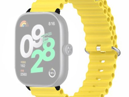 Xiaomi Redmi Watch 4 Silicone Watch Band Wrist Strap with Alloy Connector - Yellow Online Sale