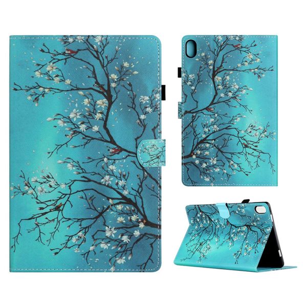 Lenovo Tab P11 cool pattern leather case - Flower Tree For Cheap