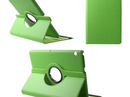 Huawei MediaPad T3 10 litchi grain rotary PU leather flip case - Green Hot on Sale