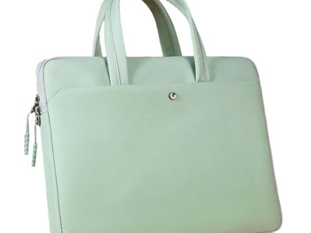 C81-15-15.6   Computer Case Portable Laptop Bag with Plush Lining Laptop Accessories Storage Bag - Green Sale