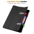 Xiaomi Pad 6S Pro 12.4 Leather Case Tri-fold Stand Auto Wake   Sleep Smart Shell - Black Cheap