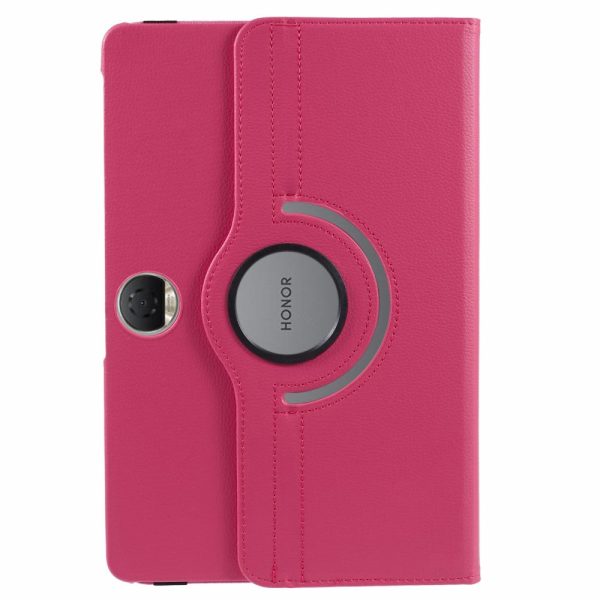 Honor Pad 9 Case Scratch-resistant Vegan Leather Tablet Cover with Rotating Stand - Rose Sale