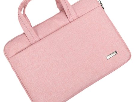 173 13-13.3   Laptop Tote Bag Oxford Cloth Notebook Handbag Durable Carrying Bag - Pink Online Sale