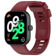 Xiaomi Redmi Watch 4   Smart Band 8 Pro Smartwatch Band Replacement Silicone Strap - Wine Red Hot on Sale