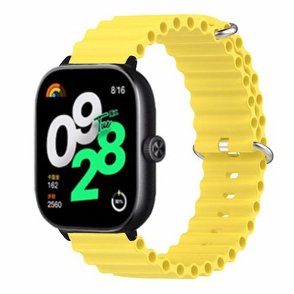 Xiaomi Redmi Watch 4 Silicone Watch Band Wrist Strap with Alloy Connector - Yellow Online Sale