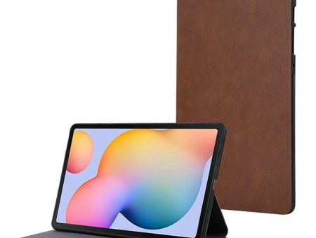 Samsung Galaxy Tab S6 Lite   Tab S6 Lite (2022) Leather Case Protective Tablet Cover - Brown Hot on Sale