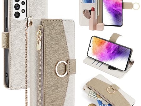 ZTE Blade A73 vegan leather purse-case - White on Sale