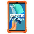 Blackview Tab 60 Silicone Tablet Case Scratch-resistant Back Cover with Bump Resistant Kickstand - Orange Hot on Sale