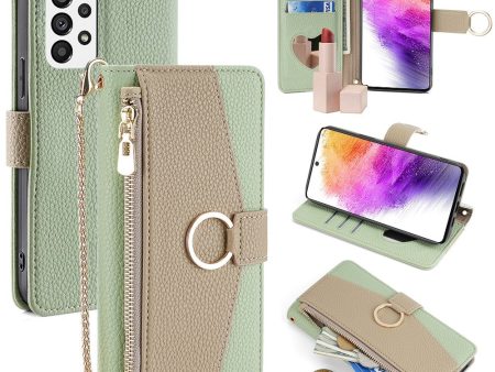 ZTE Blade A73 vegan leather purse-case - Green Cheap