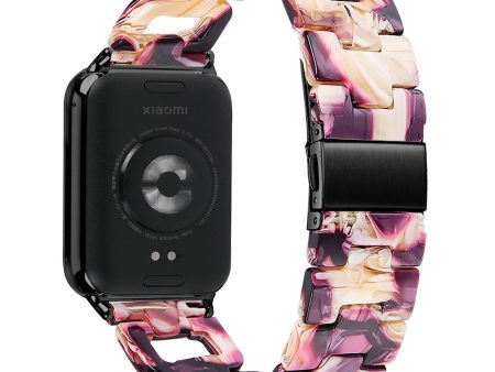 Xiaomi Smart Band 8 Pro Smart Watch D-Shape Strap Resin Bracelet Watchband Replacement - Glitter Purple Fashion