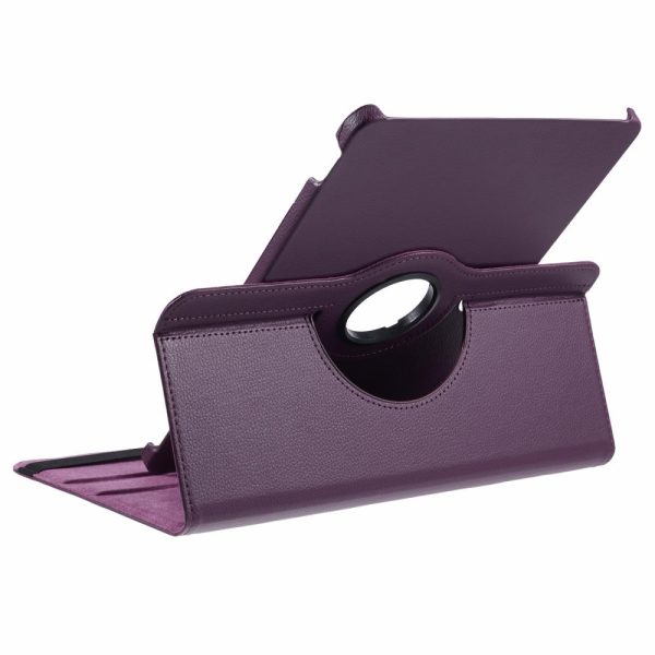 Honor Pad 9 Case Scratch-resistant Vegan Leather Tablet Cover with Rotating Stand - Purple Online now