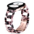 Watch Strap Garmin Forerunner 645   645 Music D-Shape Resin Bracelet Watchband - Pink+Black Sale