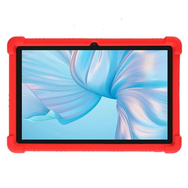 Blackview Tab 80 10.1 (2023) Tablet Case Bump Resistant Kickstand Soft Silicone Protective Cover - Red For Cheap